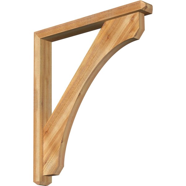 Ekena Millwork Legacy Craftsman Rough Sawn Bracket w/ Offset Brace, Western Red Cedar, 4"W x 32"D x 36"H BKT0402X32X36LEC04RWR - main